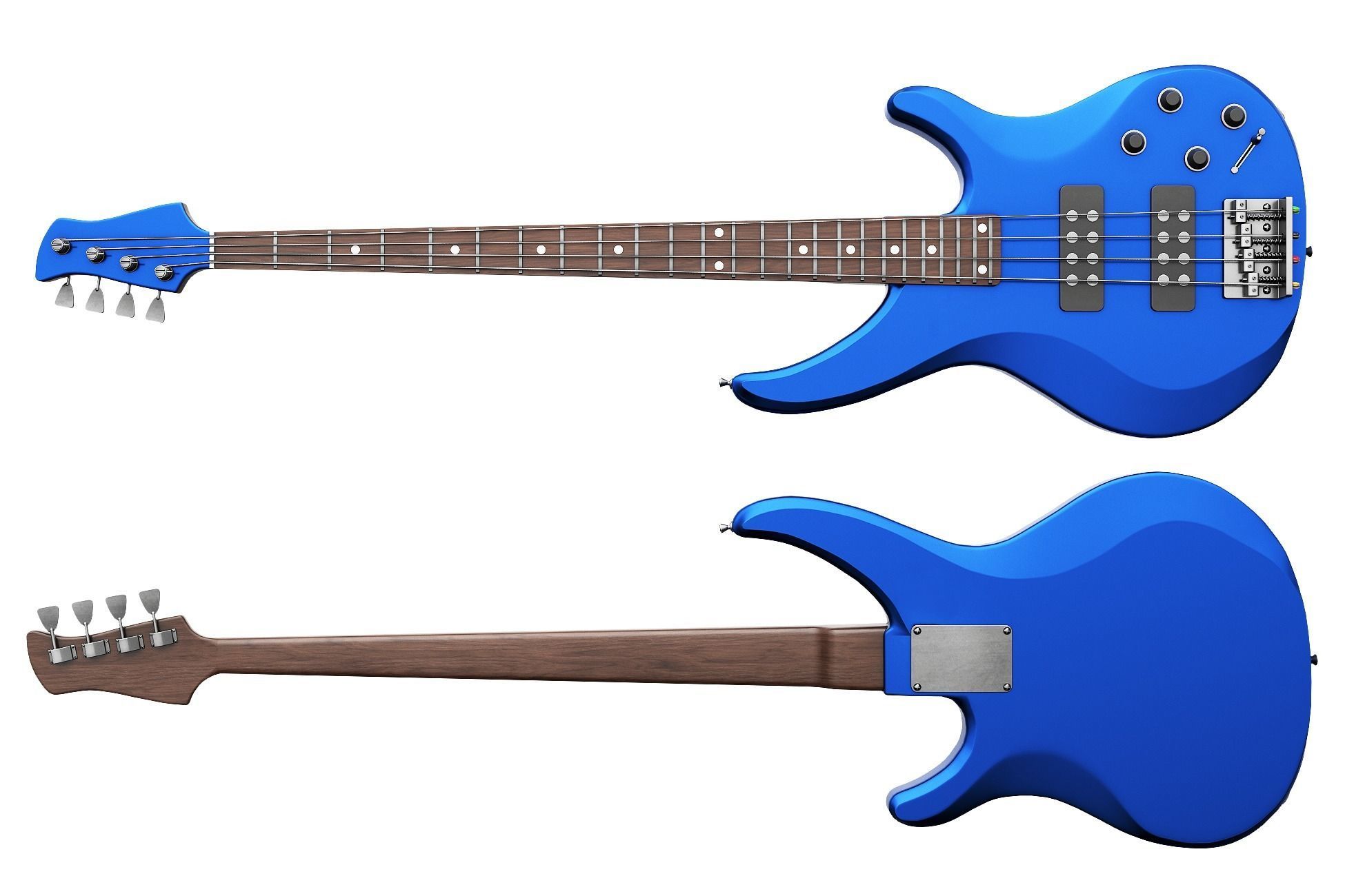 Bass Guitar Collection Low-poly 3D model_13