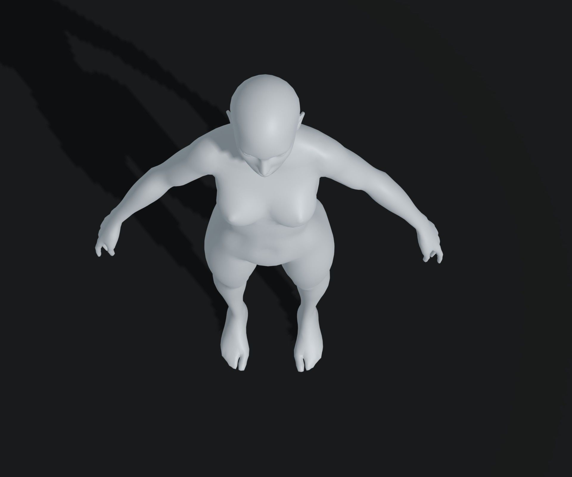 Female Body Base Mesh Animated and Rigged 3D Model 20k Polygons Low-poly 3D model_19