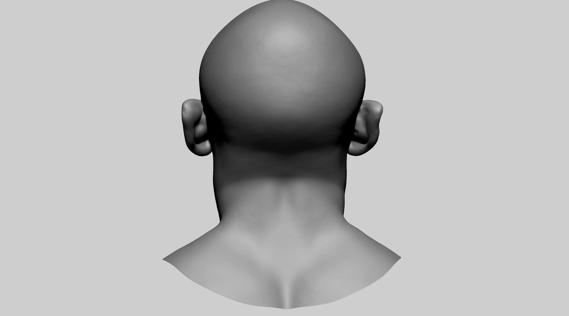 Male Head D 3D model_4
