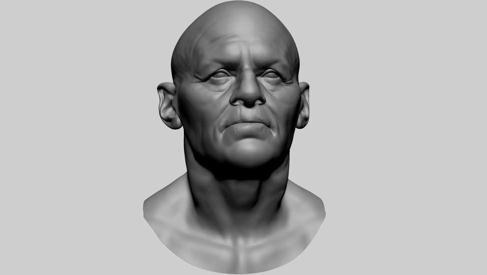Male Head D 3D model_0