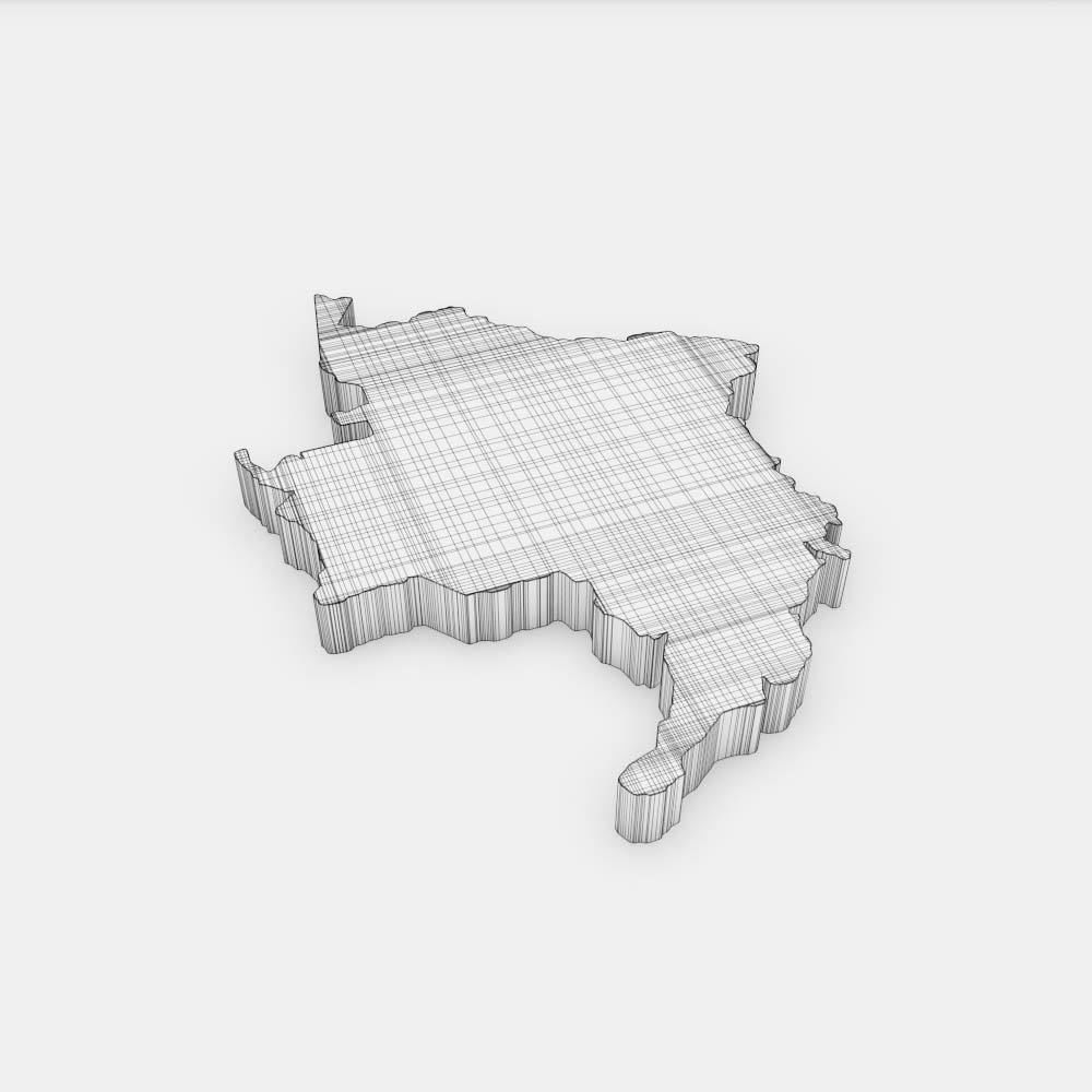 Colombia country map 3d model 3D model_6