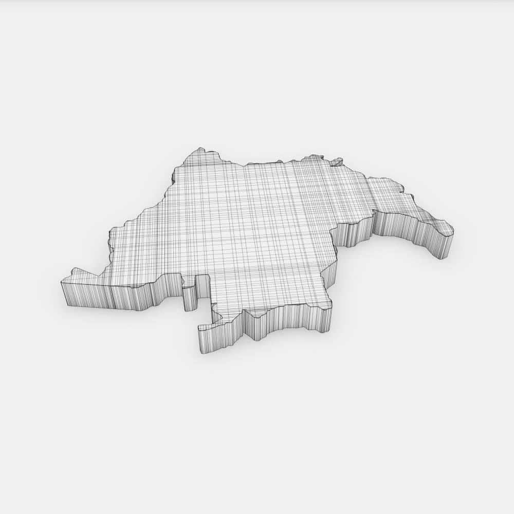 Colombia country map 3d model 3D model_5