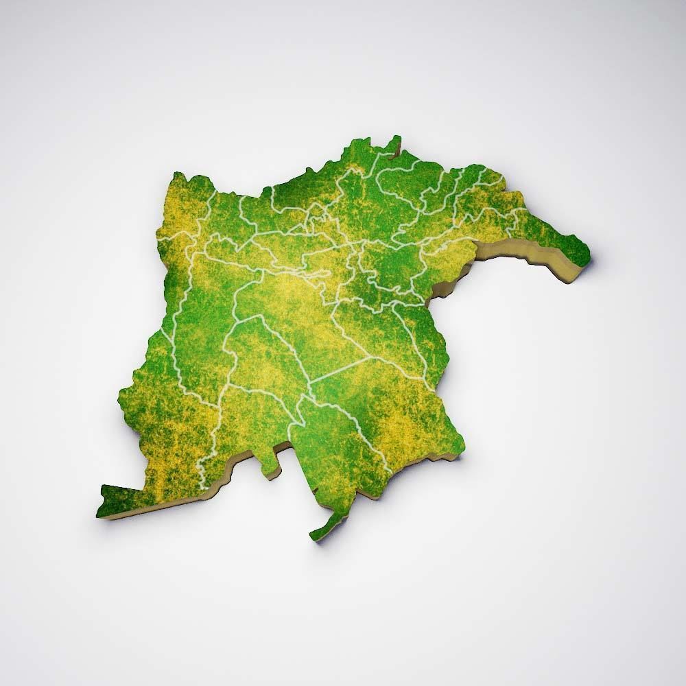 Colombia country map 3d model 3D model_3