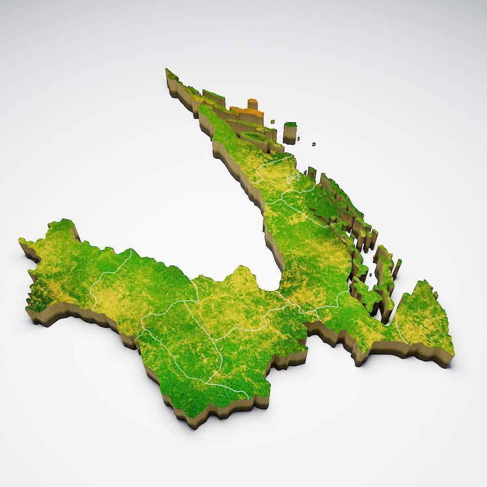Croatia country map 3d model 3D model_3