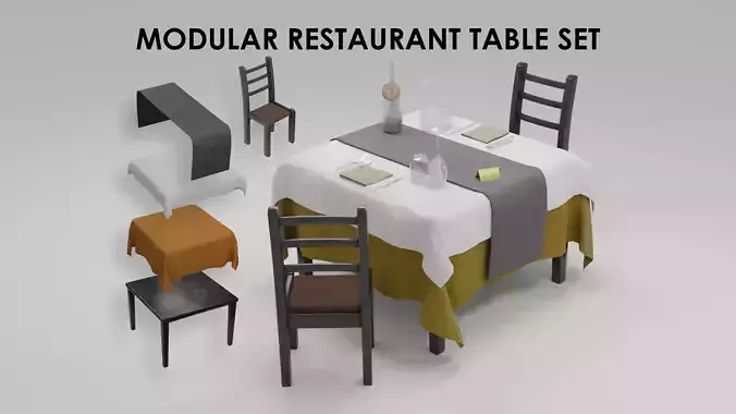 Modular restaurant full table set 
