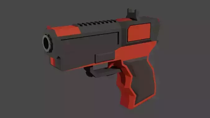 gun model L01 Low-poly 3D model