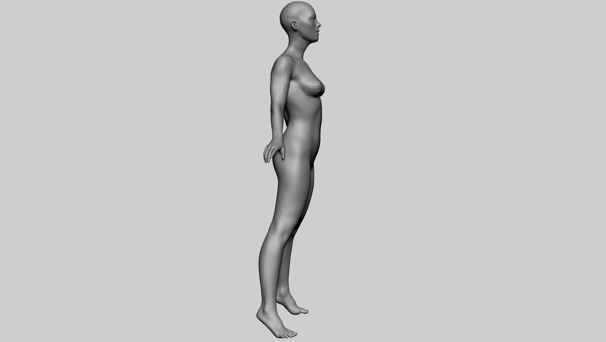 Female Basemesh A 3D model_3