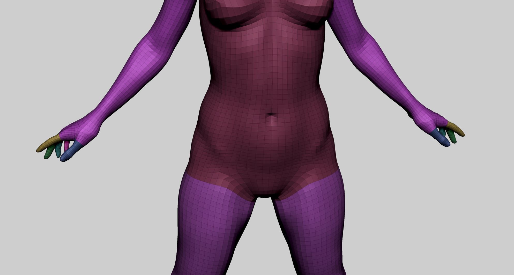 Female Basemesh A 3D model_10