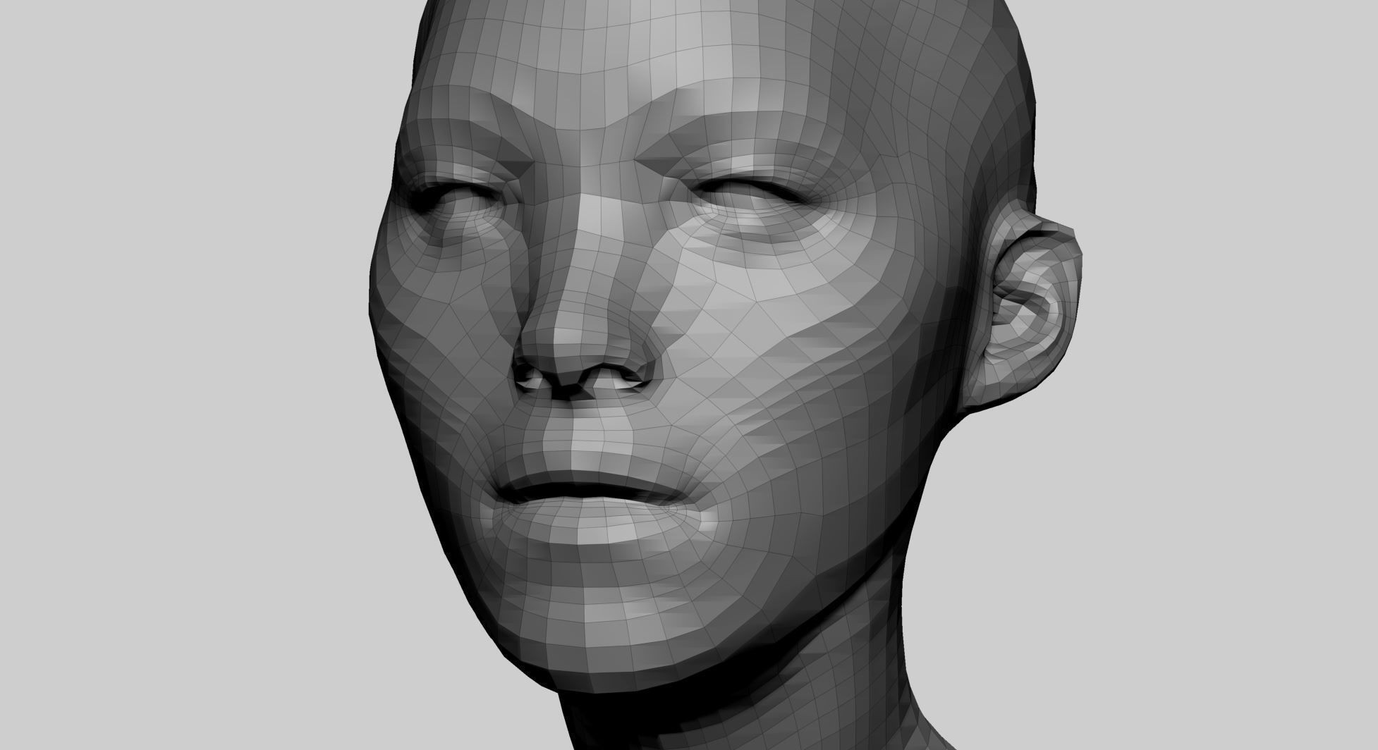 Female Basemesh A 3D model_14