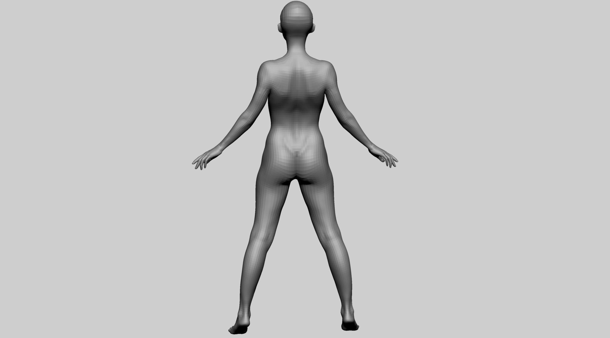 Female Basemesh A 3D model_5