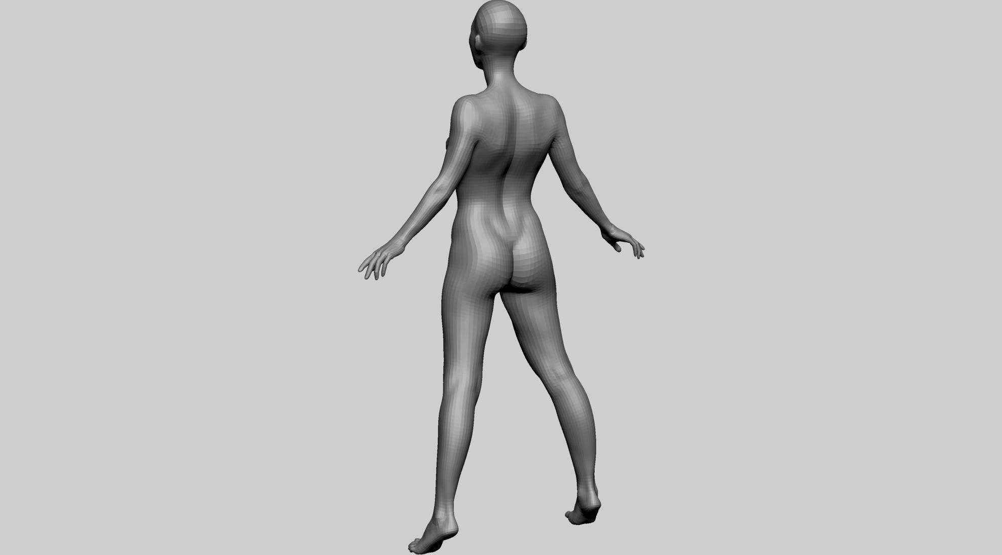 Female Basemesh A 3D model_6