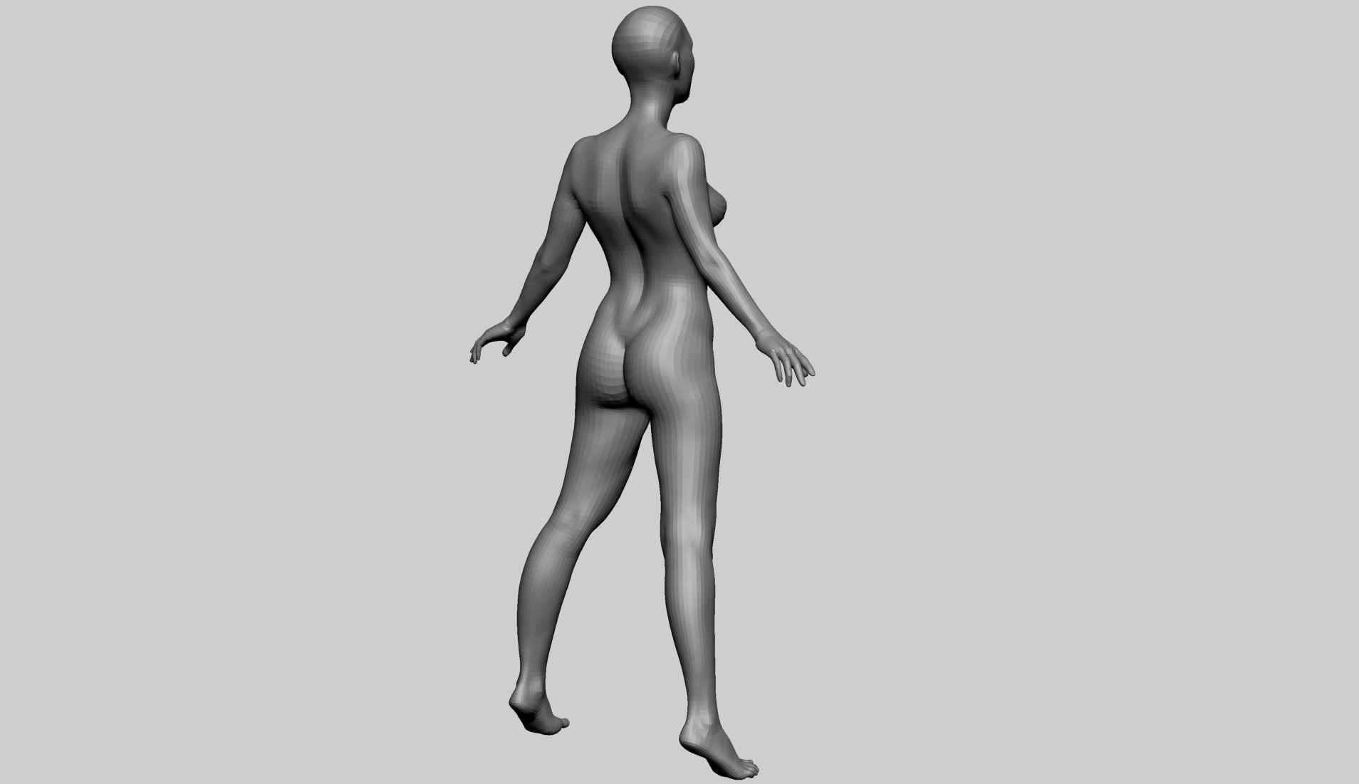 Female Basemesh A 3D model_4