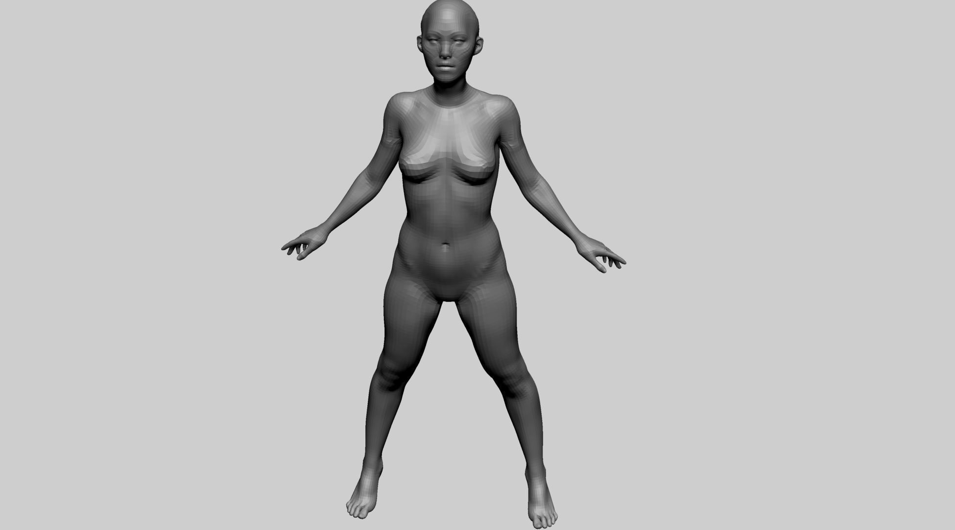 Female Basemesh A 3D model_8