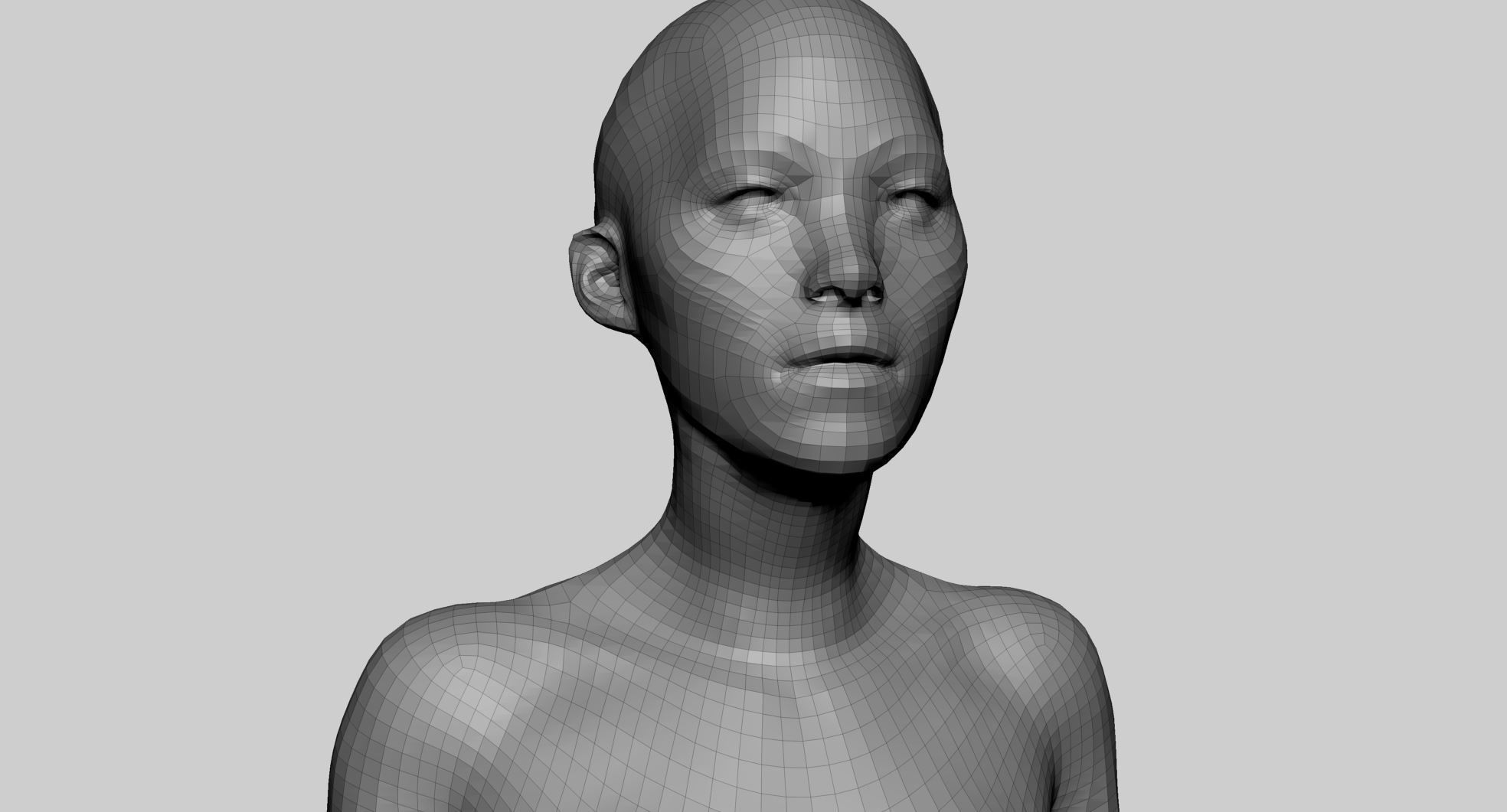 Female Basemesh A 3D model_12
