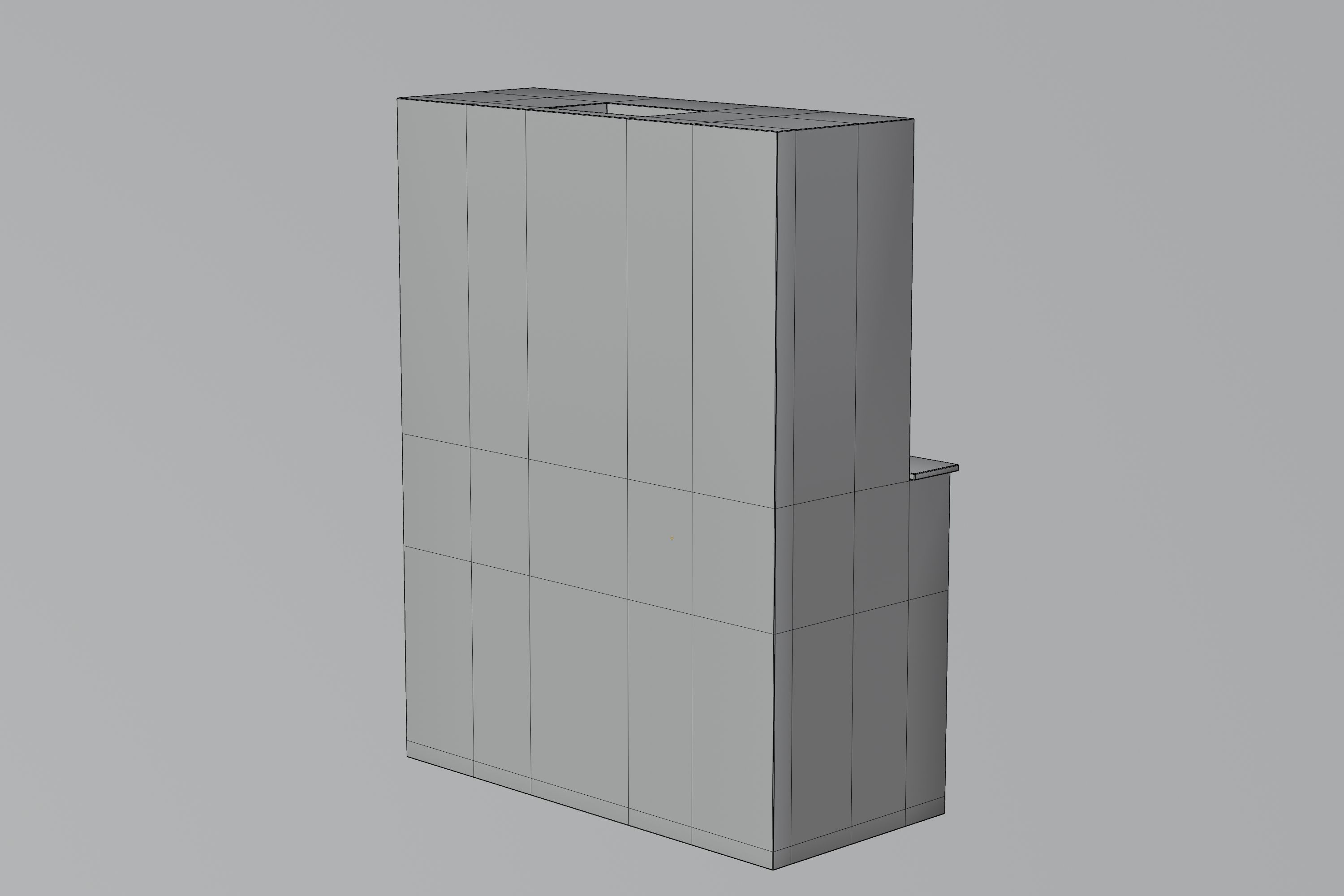 Fireplace with fire in it Low-poly 3D model_8