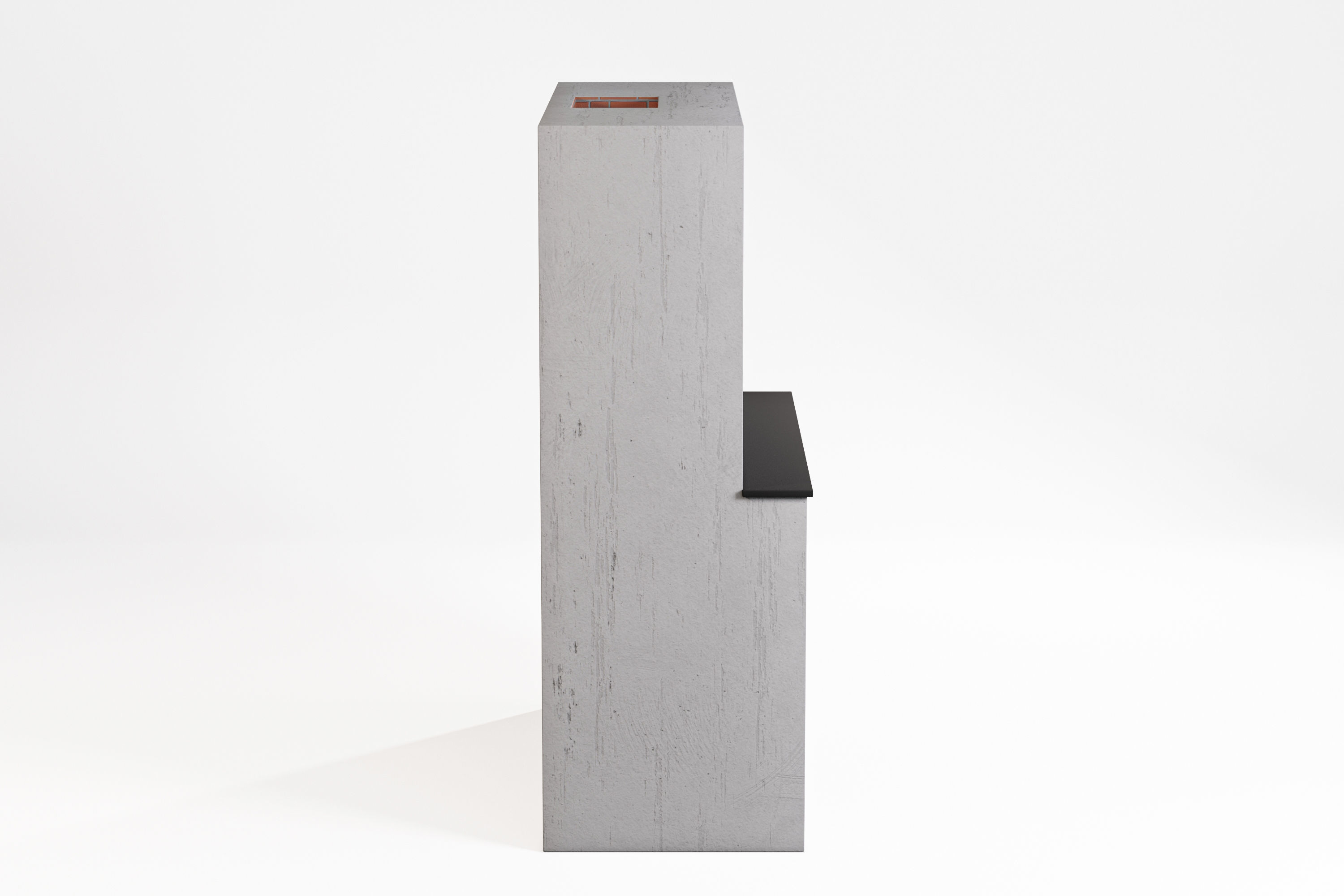 Fireplace with fire in it Low-poly 3D model_5