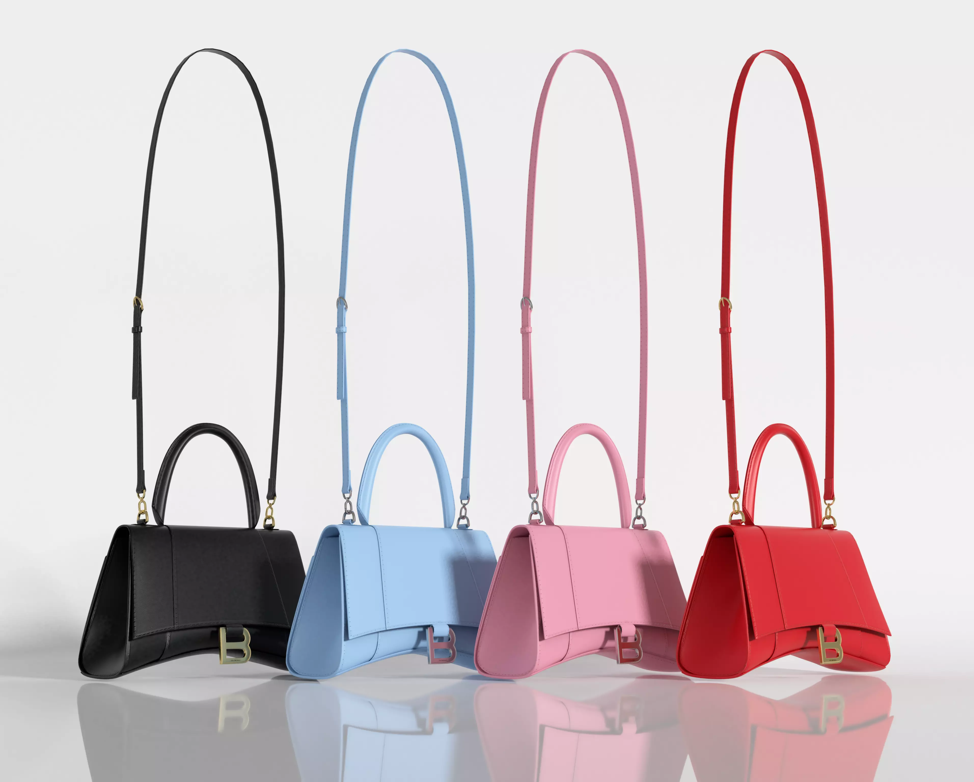 Balenciaga Hourglass bag - 3d Model Low-poly 3D model