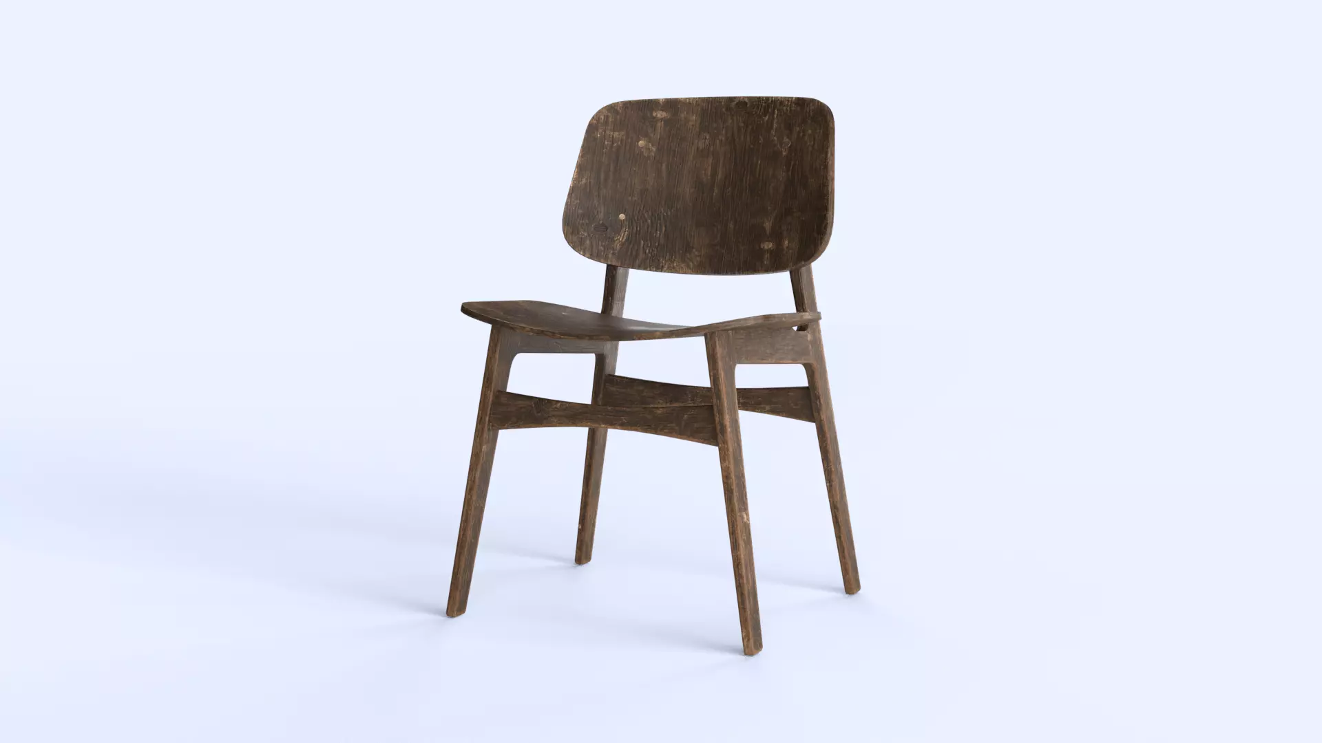 SOBORG WOODEN CHAIR COLOR 06 Free low-poly 3D model