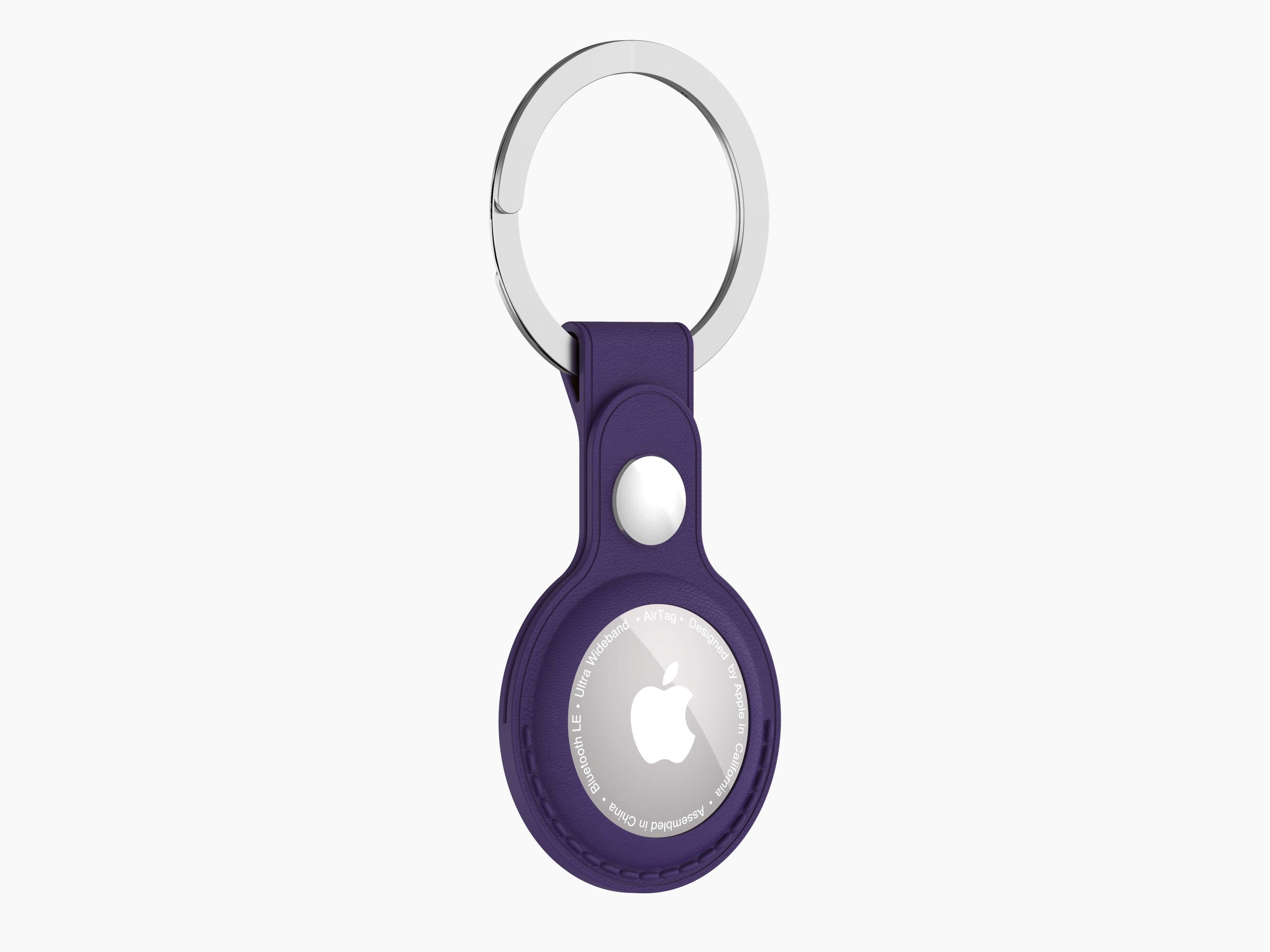 Apple AirTag with Leather Key Ring 3D model_5