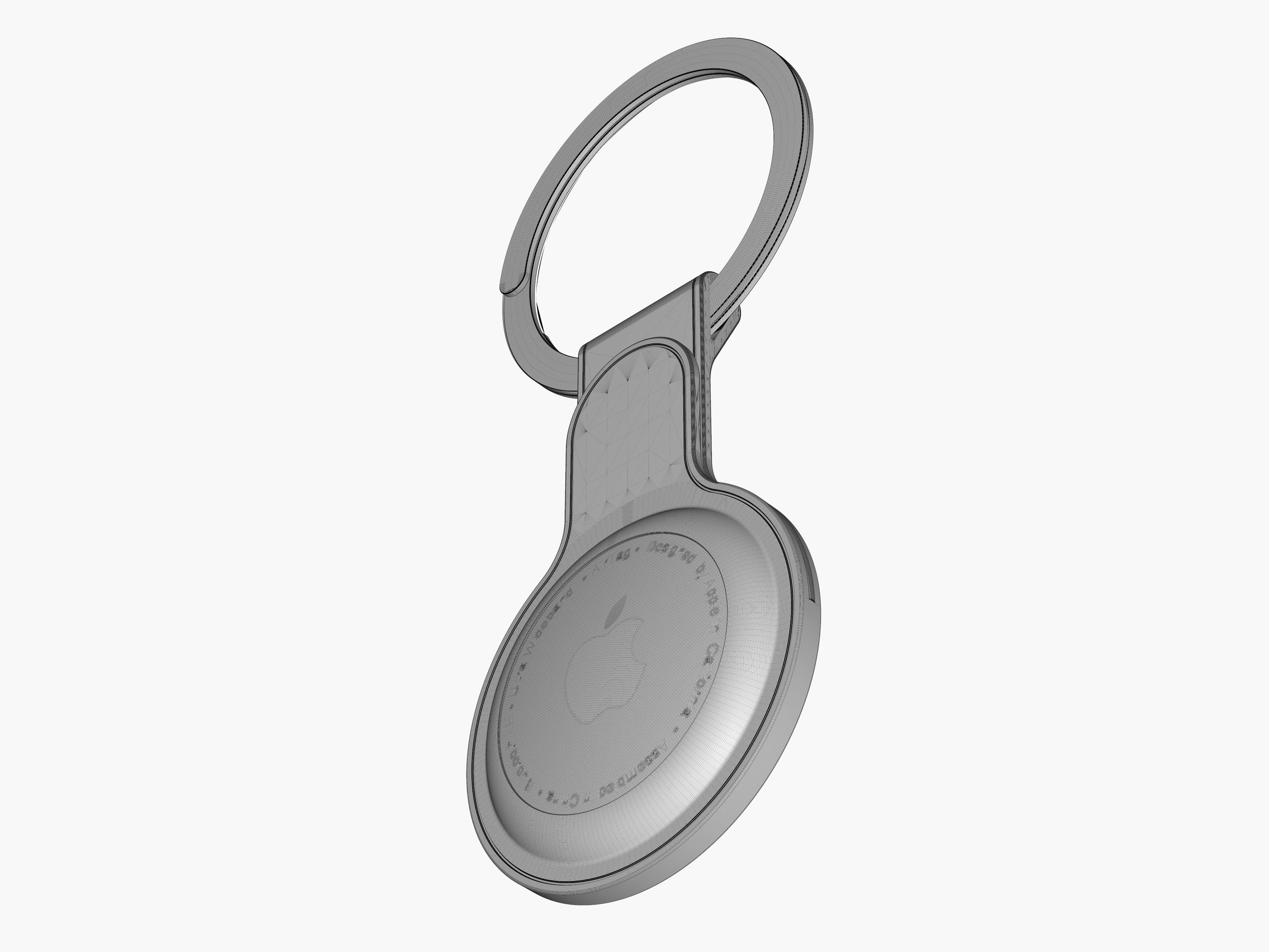 Apple AirTag with Leather Key Ring 3D model_14