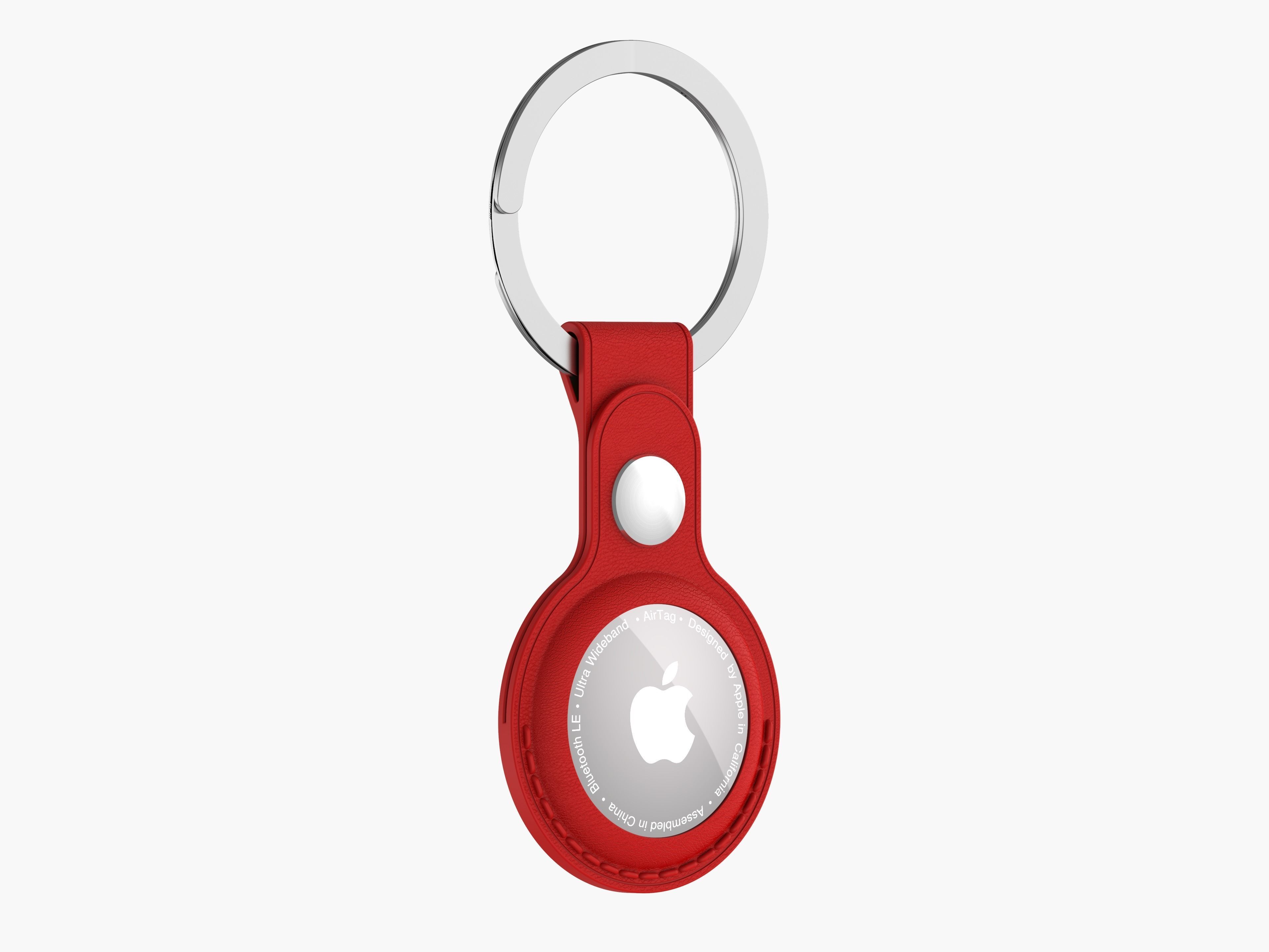 Apple AirTag with Leather Key Ring 3D model_4