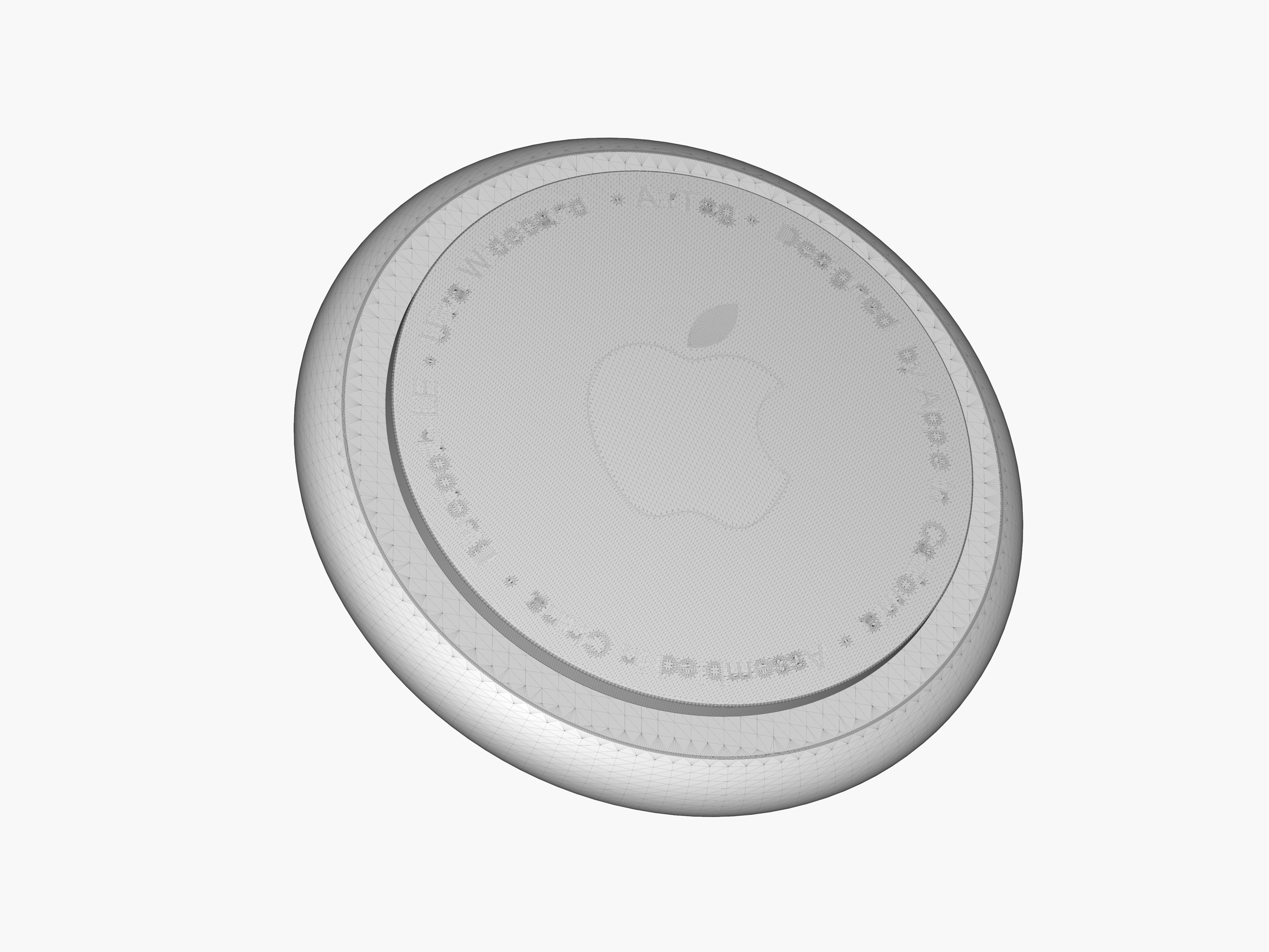 Apple AirTag with Leather Key Ring 3D model_13