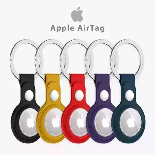 Apple AirTag with Leather Key Ring