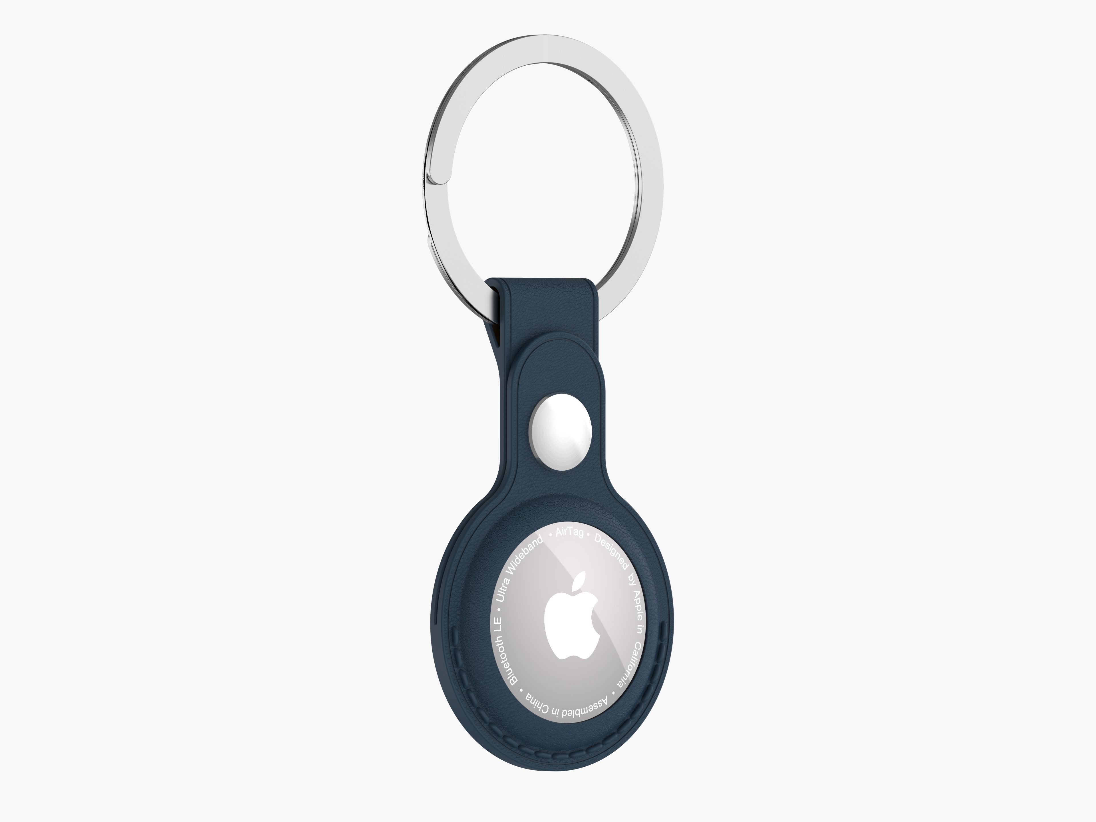 Apple AirTag with Leather Key Ring 3D model_6