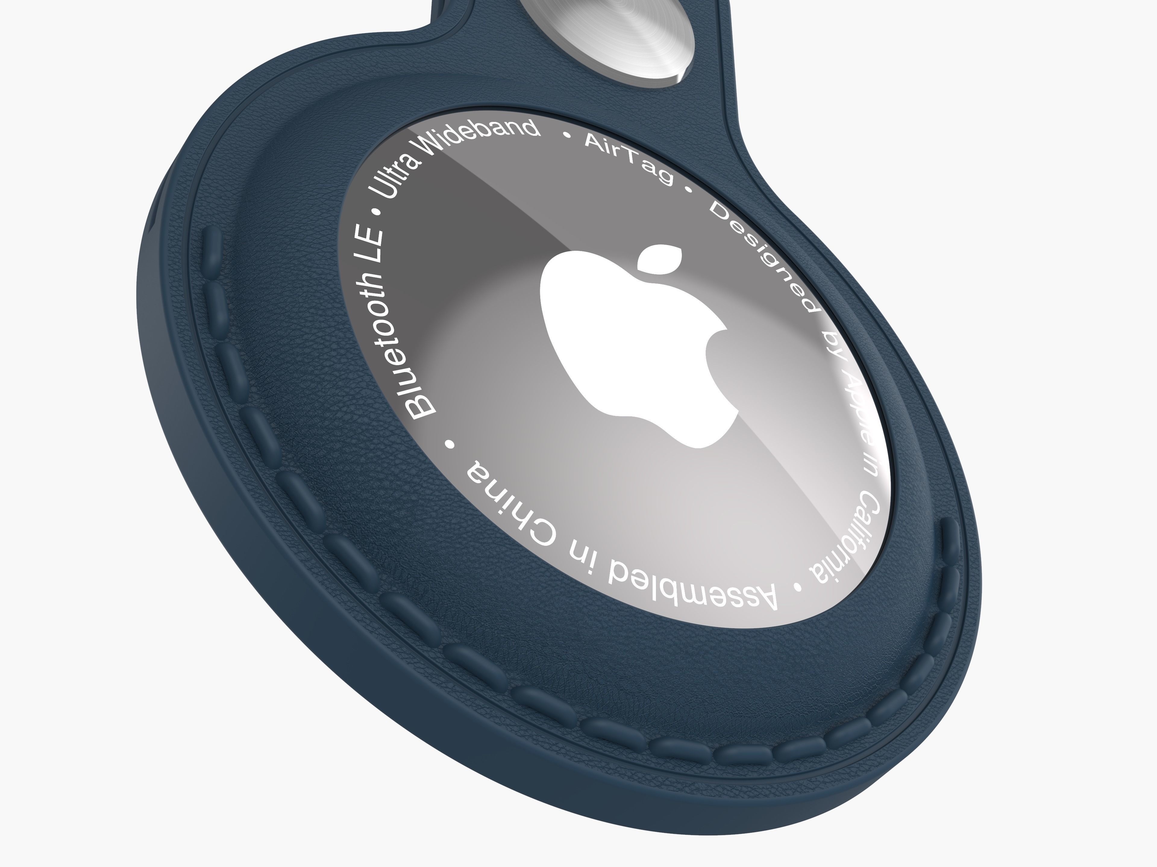 Apple AirTag with Leather Key Ring 3D model_10