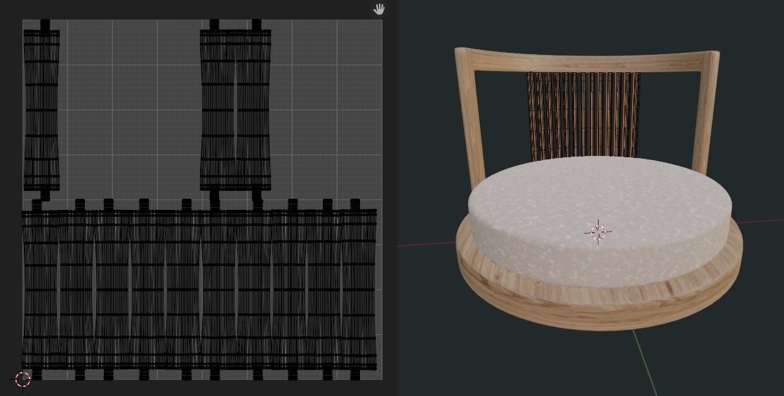 Tatami chair 3D model_12