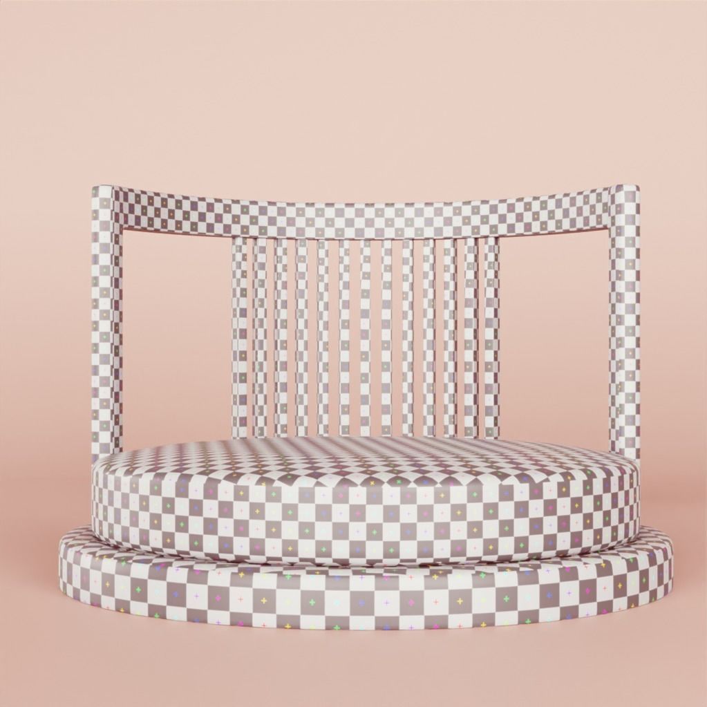 Tatami chair 3D model_3