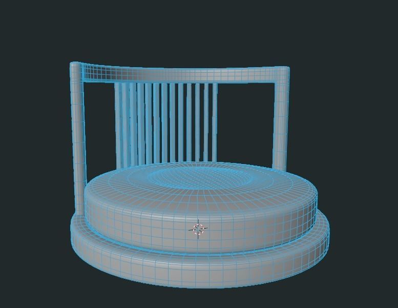 Tatami chair 3D model_6