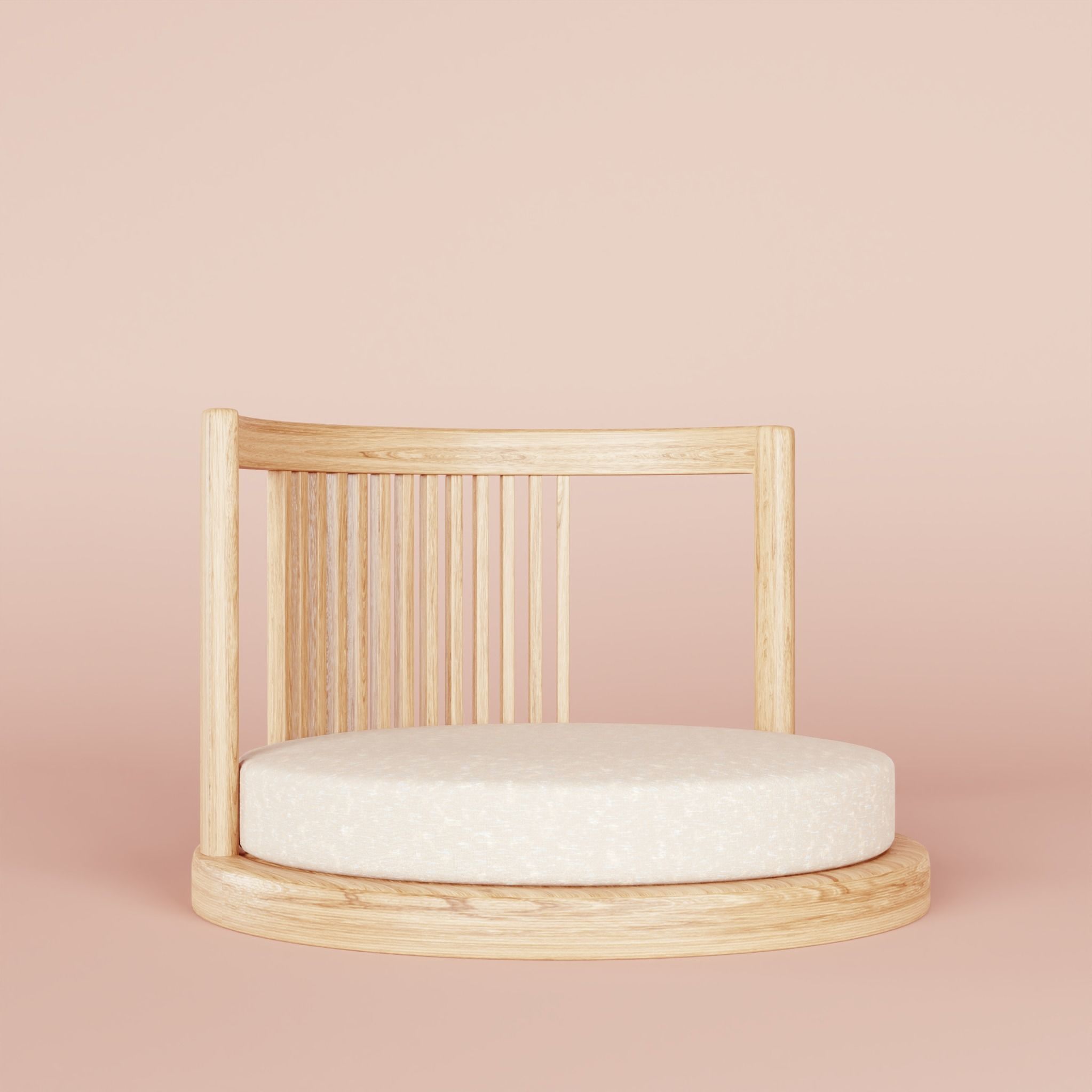 Tatami chair 3D model_2
