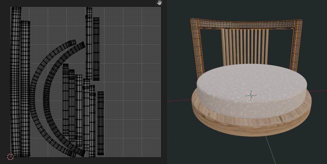 Tatami chair 3D model_10