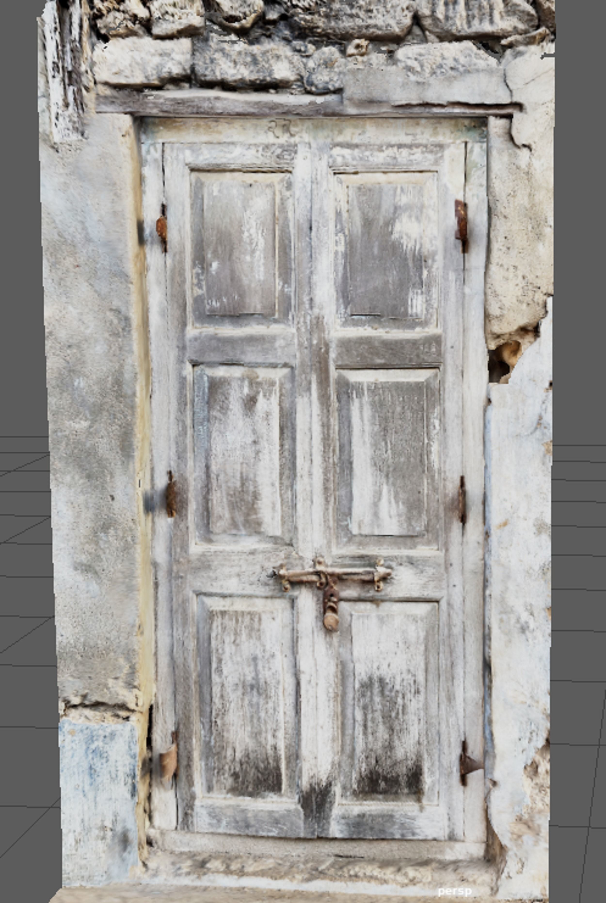 The structure of Wooden doors of Indian society 3D model_5