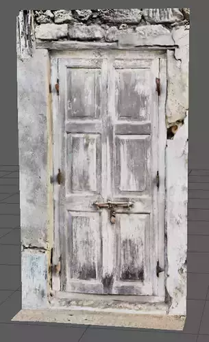 The structure of Wooden doors of Indian society 3D model