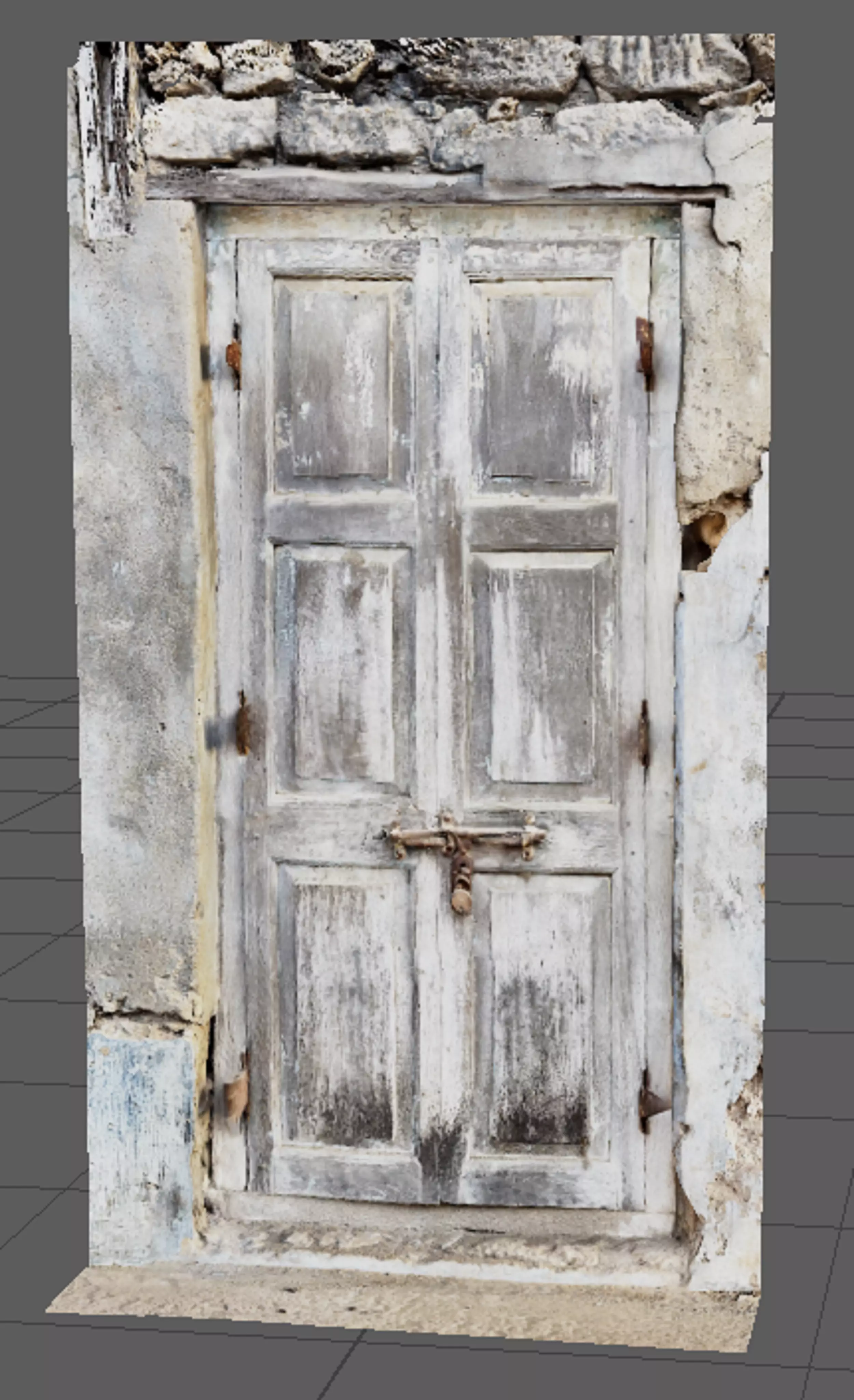 The structure of Wooden doors of Indian society 3D model_0