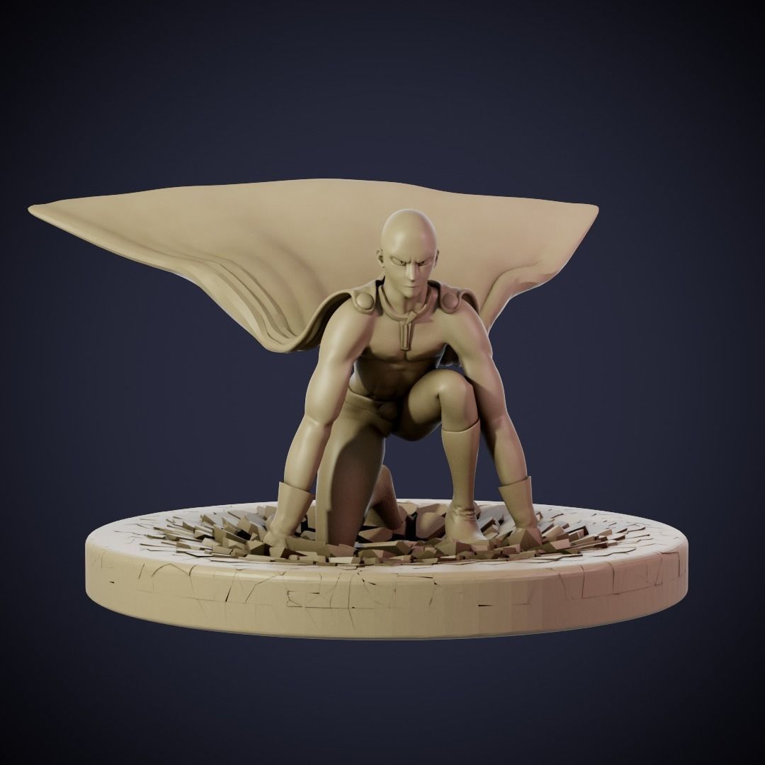 One Punch Man Landing 3D print model_10