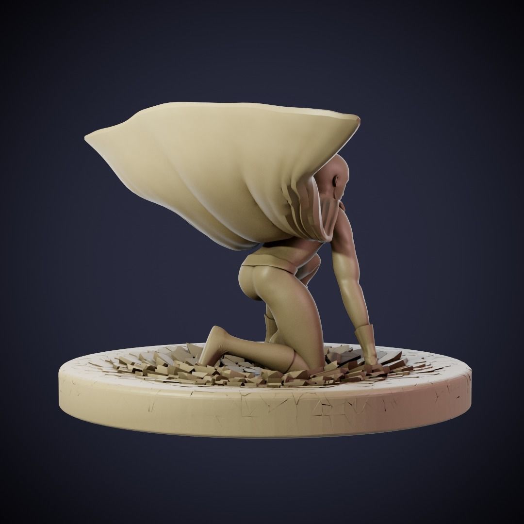One Punch Man Landing 3D print model_7