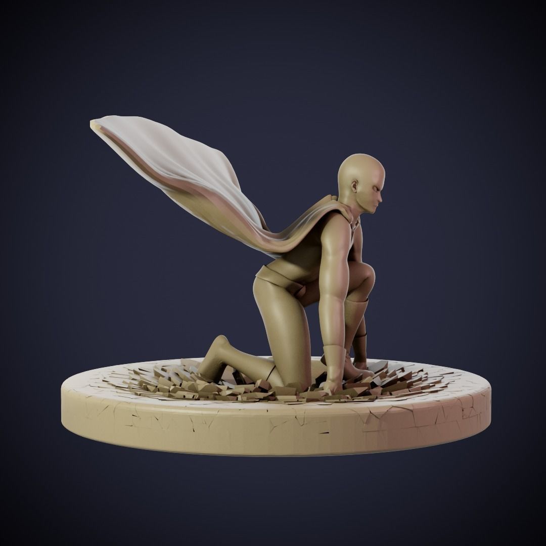 One Punch Man Landing 3D print model_8