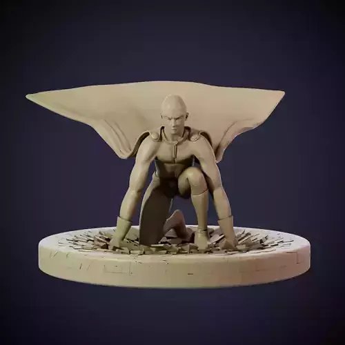 One Punch Man Landing 3D print model