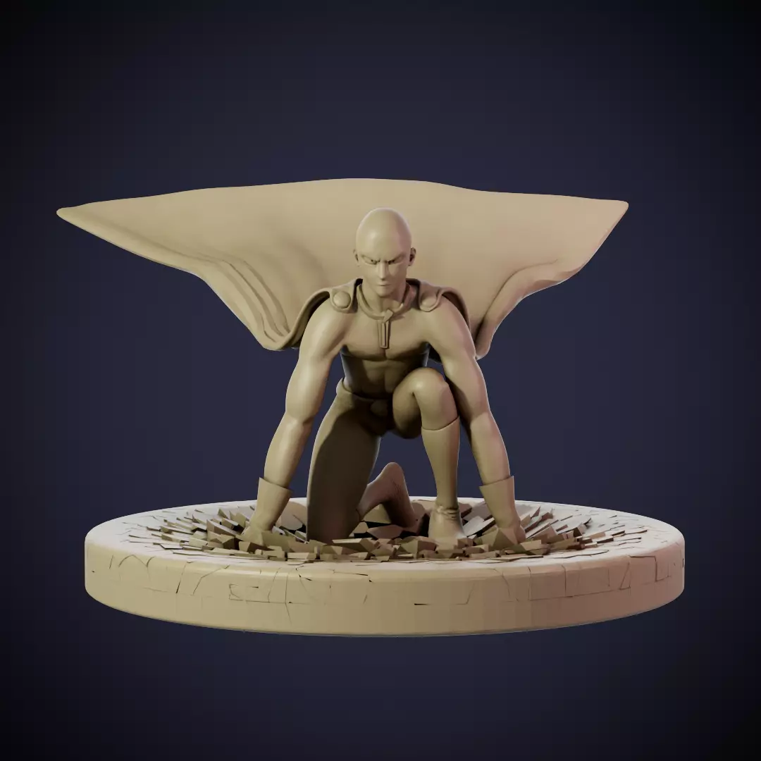 One Punch Man Landing 3D print model_0