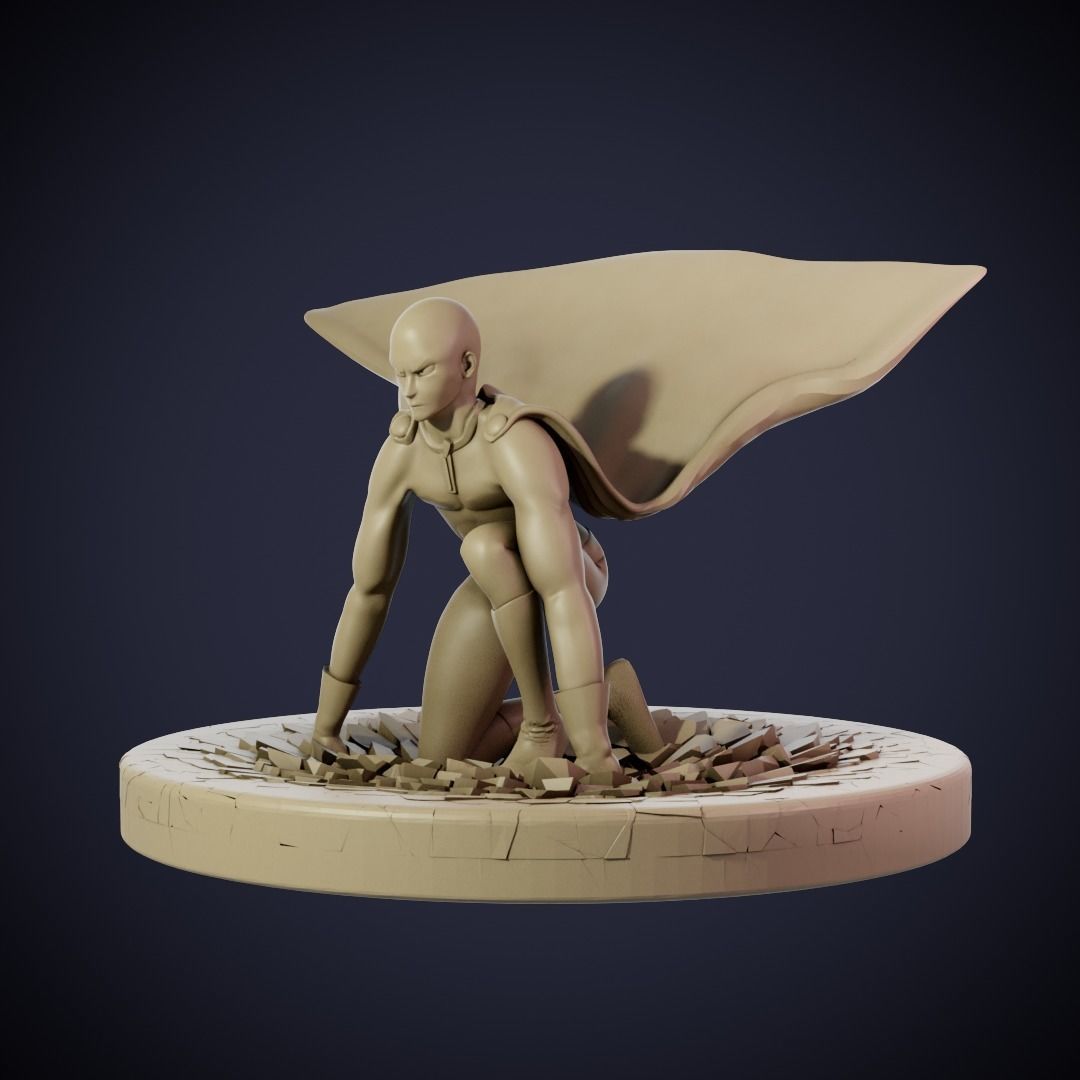 One Punch Man Landing 3D print model_3
