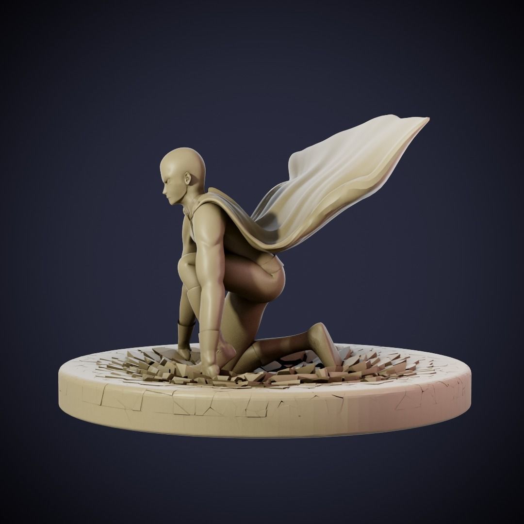 One Punch Man Landing 3D print model_4