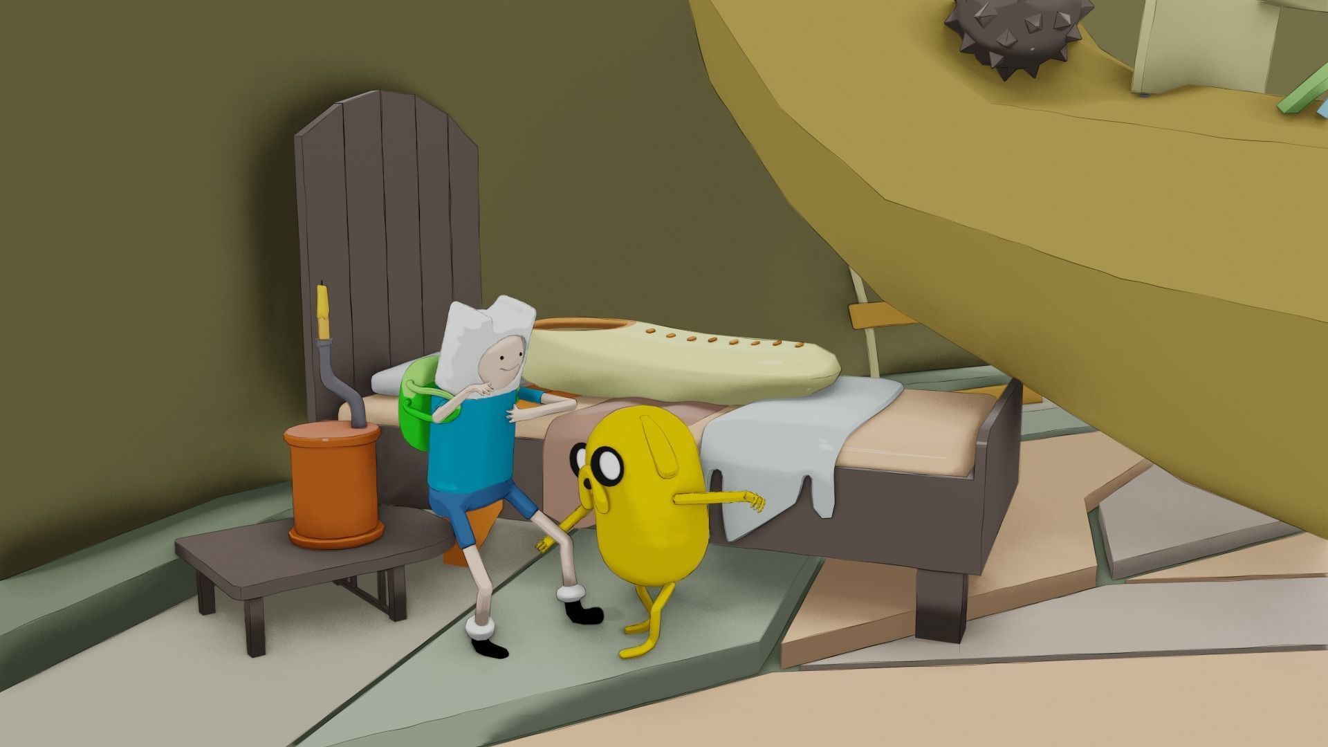 Finn and Jake Rigged models Low-poly 3D model_21