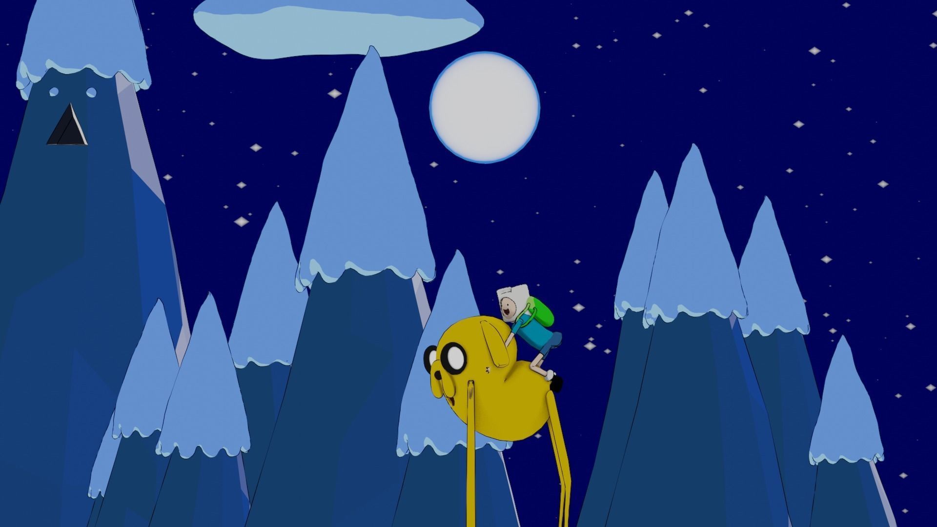 Finn and Jake Rigged models Low-poly 3D model_12
