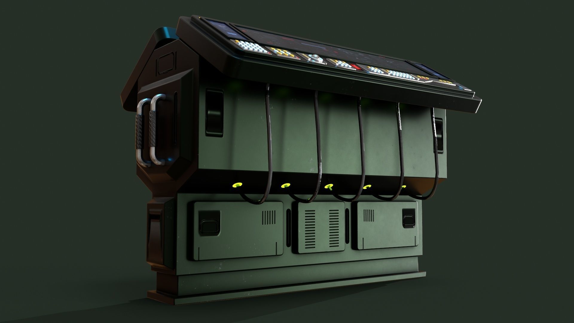 3D model Sci Fi Computer Terminal Command Bridge VR / AR / low-poly ...