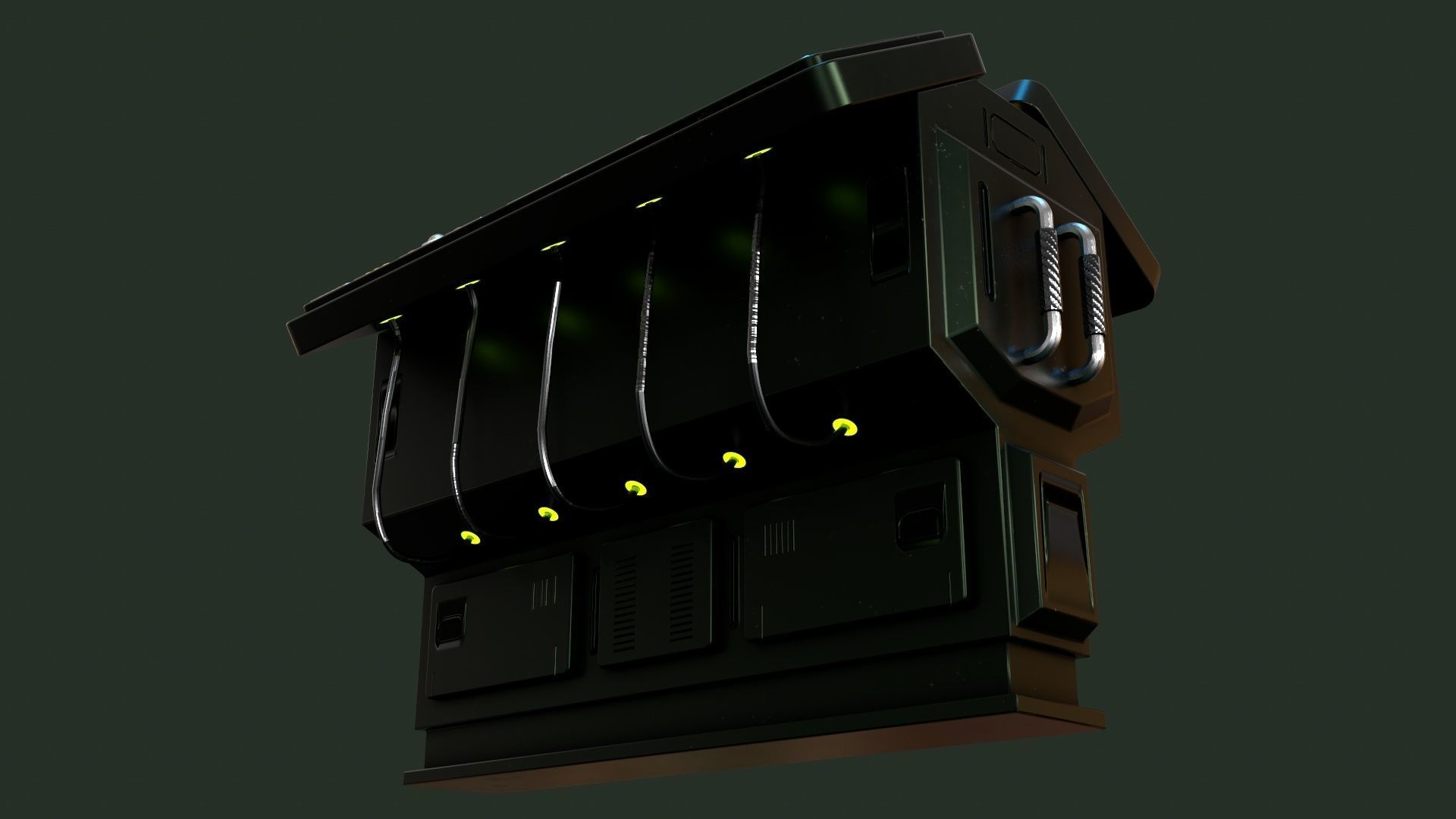 3D model Sci Fi Computer Terminal Command Bridge VR / AR / low-poly ...