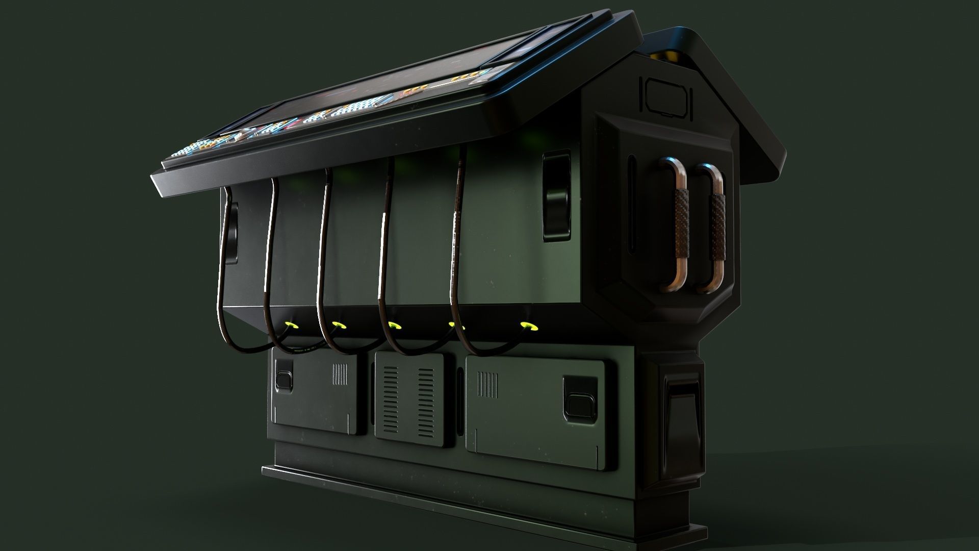 3D model Sci Fi Computer Terminal Command Bridge VR / AR / low-poly ...