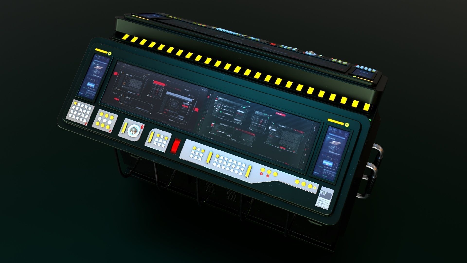 3D model Sci Fi Computer Terminal Command Bridge VR / AR / low-poly ...